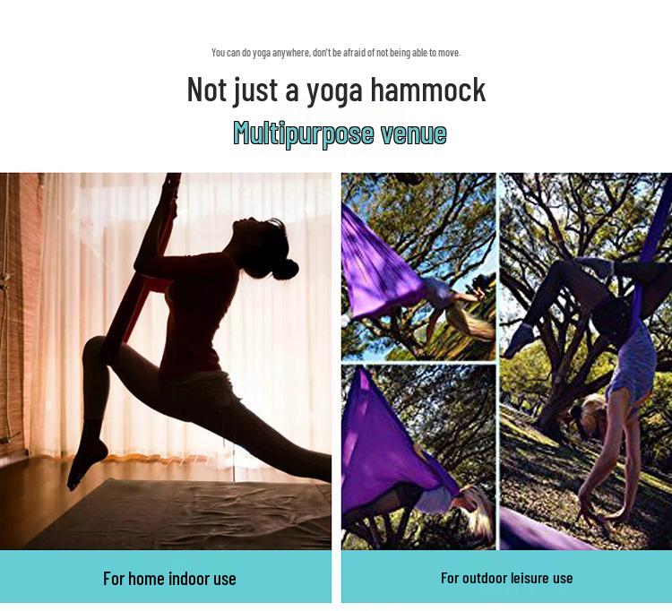 Shiyi Aerial Yoga Hammock with Micro-Elastic Straps for Home and Studio Use