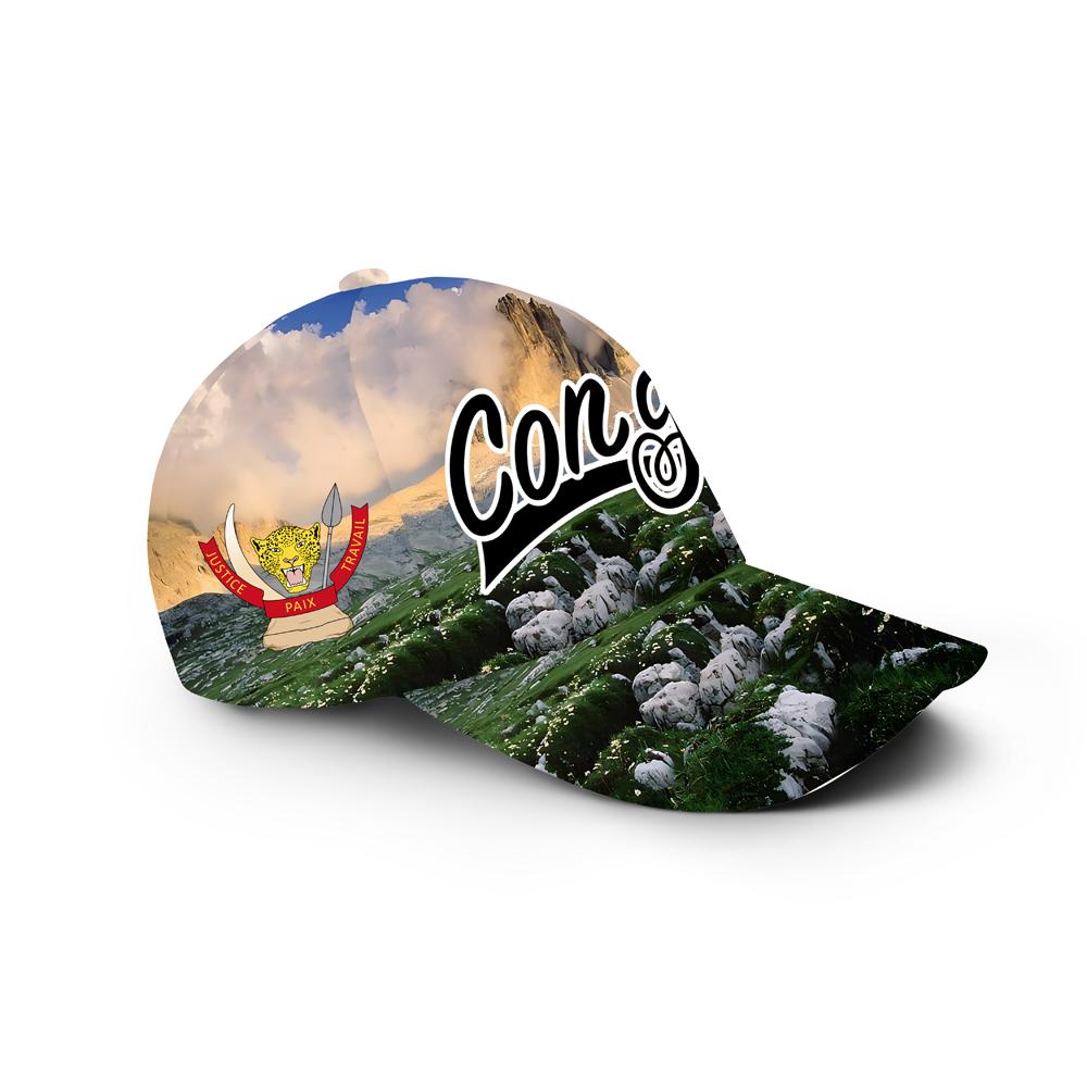 Zaire Maschio Fai da Te Personalizzato Nome Numero Zar Cappello Casual Bandiera Nazionale Za Paese del Congo Repubblica Francese Stampa Testo Foto Cappellino da Baseball