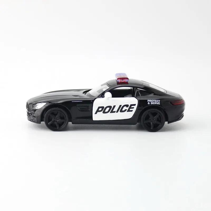 1/36 Scale Benz AMG GTS Police Car Model Car Diecast Toys for Kids Boys Gift Pull Back