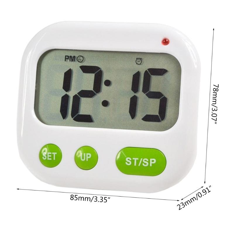 Alarm Clock Digital LCD Vibration Clock Battery Operated Modern Portable Timer Clock with Backlight Compatible for w/ Ho