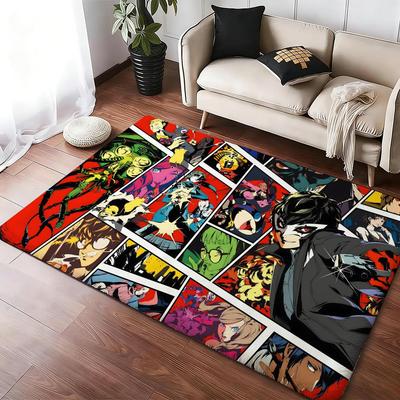 Anime P-Persona Mata Podłogowa Przytulna Flanelowa Miękka Gruba Antypoślizgowa Mata Do Wystroju Salonu Sypialni Kuchni Dywaniki
