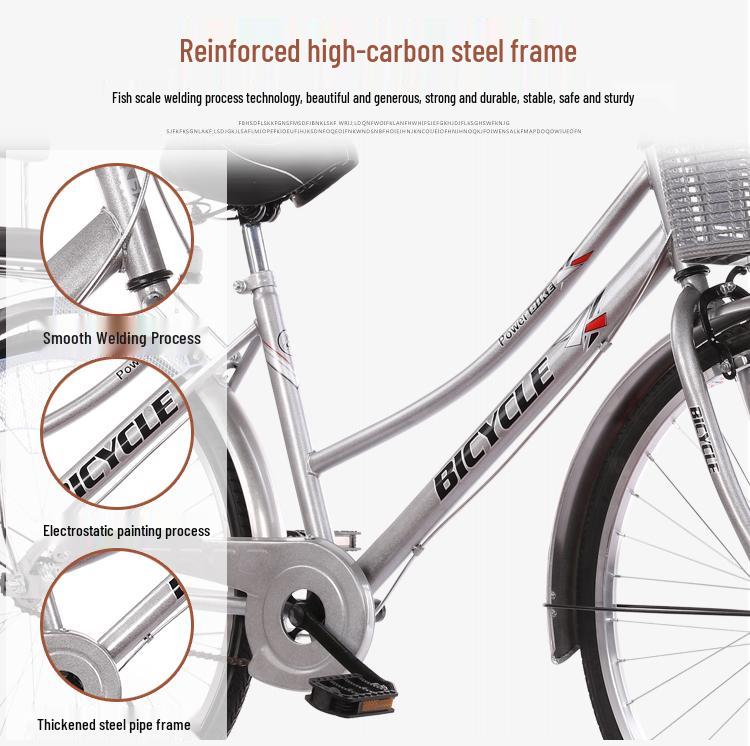 Bicycle 24/26-Inch Retro Lightweight Commuter for Adults