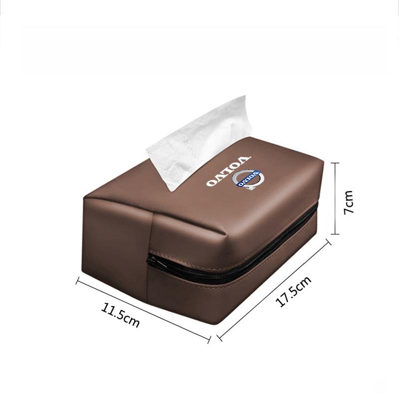 Car Tissue Storage Bag Sun Visor Seat Back Paper Towel Organizer For Volvo Rdesign XC60 V90 V60 XC40 XC90 V40 EC40 EX40 S60 S90