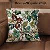 2D Enchanting Leafy Patterned Decorative Pillow Covers Pattern Cushion Cover Suitable For Sofa Bedroom Car Pillow Cover