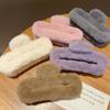 Large Plush Claw Clip for Women - Autumn/Winter 2023 Furry Hair Accessory, Square Shark Design, High-End Headwear