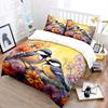 Two Colorful Birds In Flowers Print Soft Comfortable Duvet Cover Bedding Set Included 1*Duvet Cover 2*Pillowcases