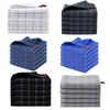 Set of Five Checkered Cotton Kitchen Dish Cloths Soft Absorbent Cleaning Rags for Drying Dishes and Cleaning Kitchen Surfaces