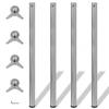 Day and Night - 4 Height-adjustable Table Legs 1100 Mm Polished Nickel Color