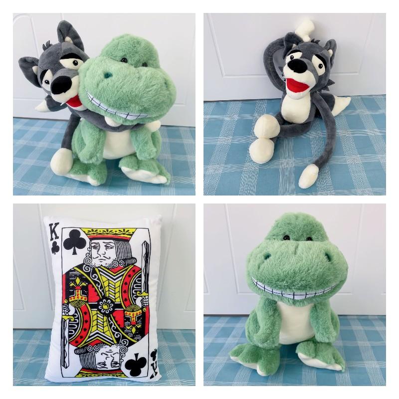 Plush Wolf Dinosaur Toy Kid Cute Doll Childern Birthday Presents Decoration Home