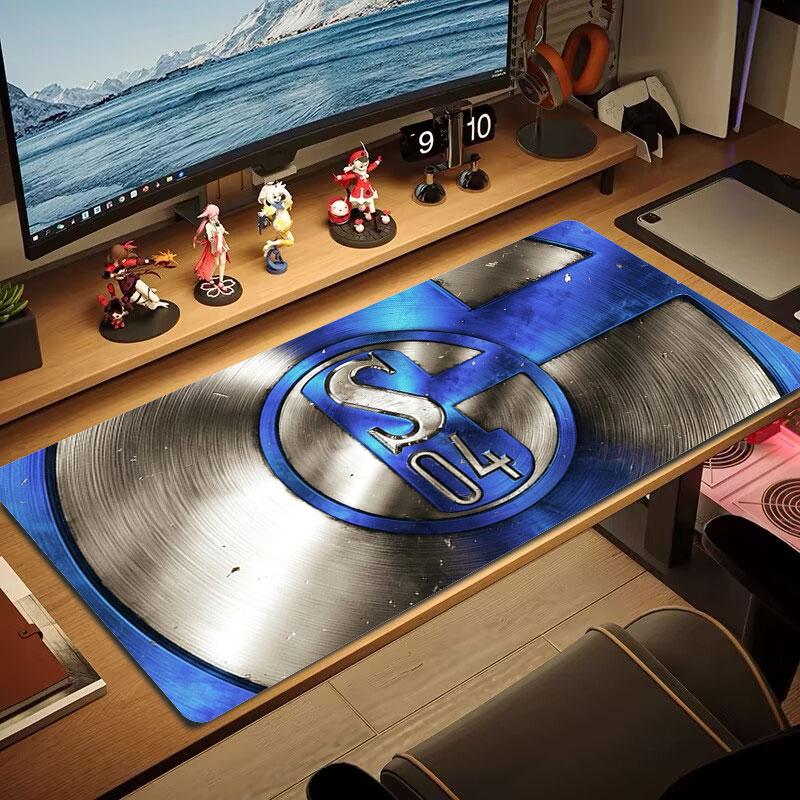 FC Schalke 04 Large Size Mouse Pad Large Gaming Table Cushion Non-slip Laptop Tablet Big Mousepad XXL Mat Mini PC Playmat With Lock Edge
