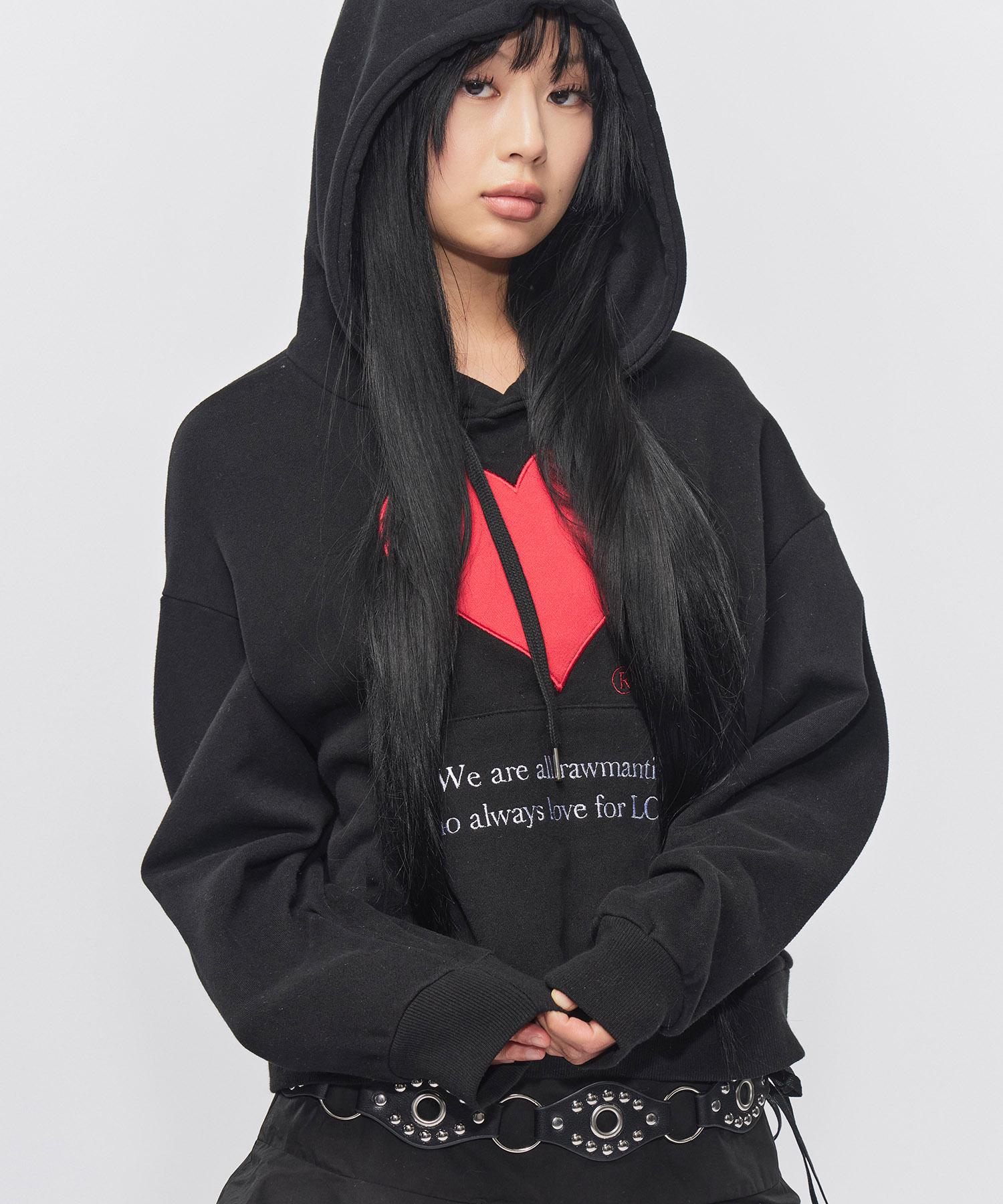 Romantics Love Romanticist Heart Fleece-Lined Hoodie Black