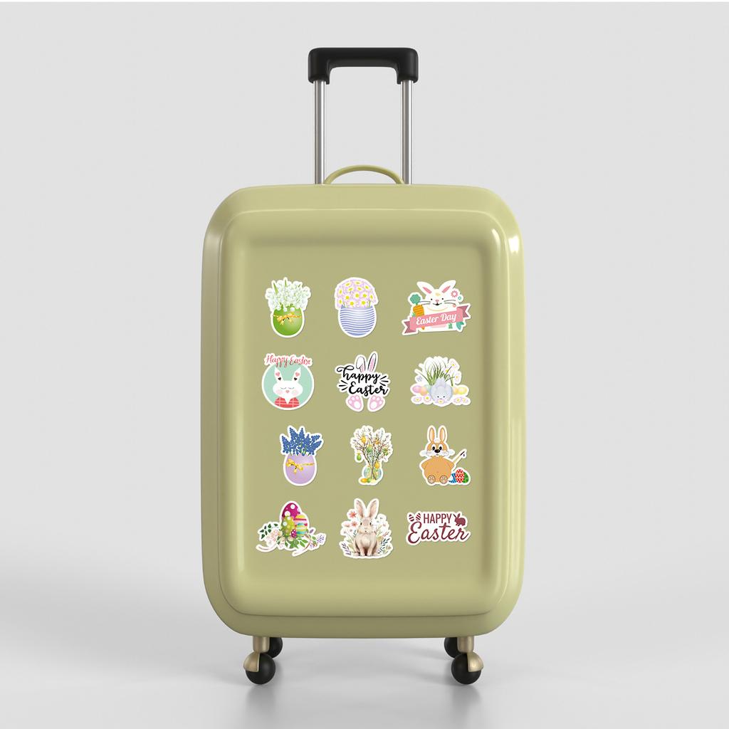 50 Sheets of Nordic Easter Graffiti Stickers, Water Cups, Luggage, Waterproof Decorative Stickers, Creative Festival Stickers