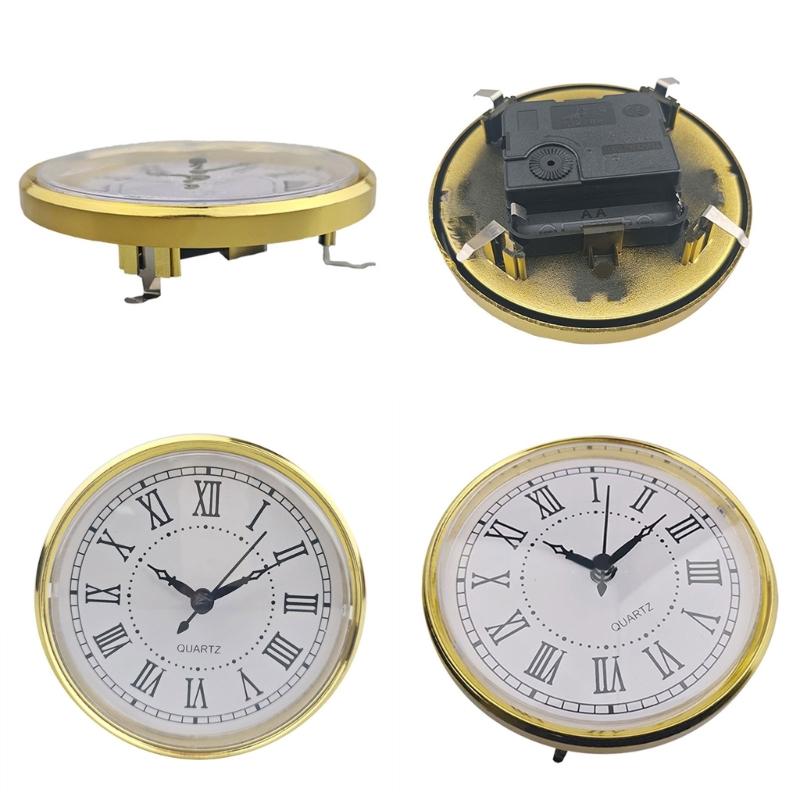 Eingebetteter 110mm Kunststoff-Uhrwerkeinsatz mit Quarzgenauigkeit und römischen Ziffern zur Wandmontage für Zuhause und Büro