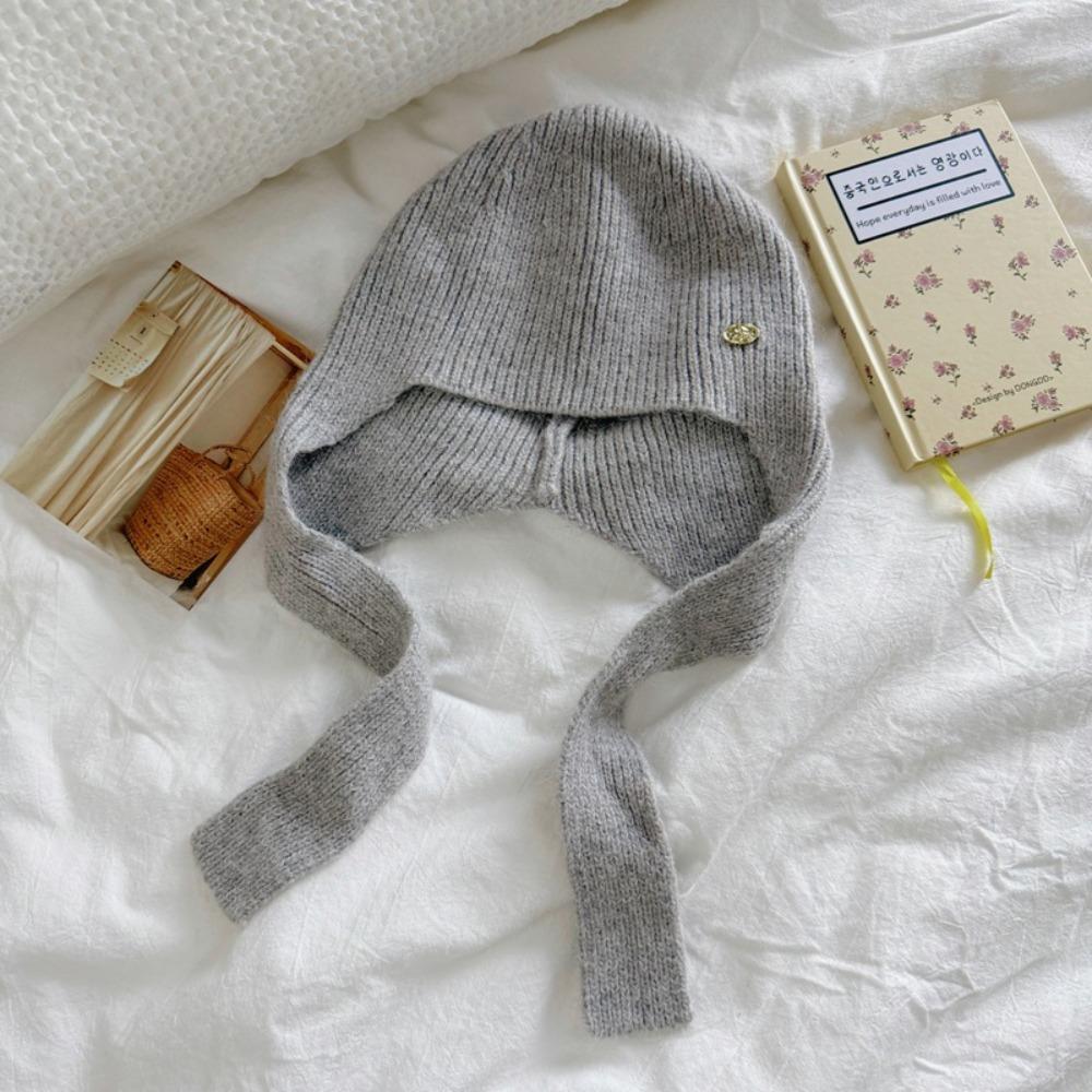 Coldproof Woolen Crochet Beanies Cap Keep Warm Girls Pullover Cap Fashion Knitted Hat  Female