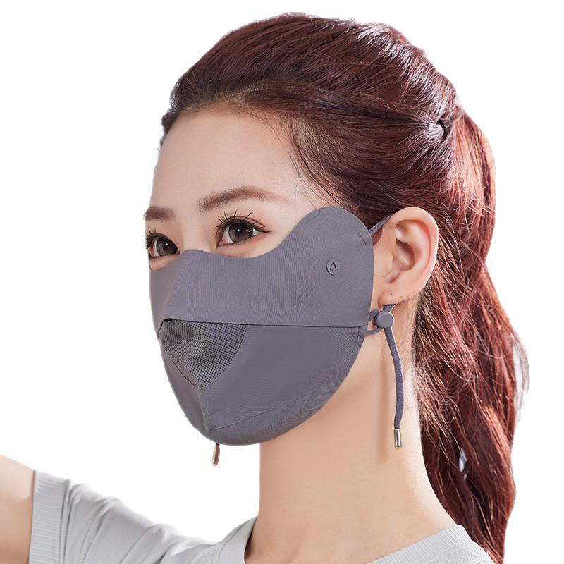 Breathable Mesh Ice Silk Mask – Sun Protection Face Shield for Spring & Summer Cycling