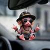 Акрилова плоска 2D підвіска у формі мавпи з капюшоном у формі автомобіля призначена для святкових, різдвяних прикрас, а також є подарунком для пар, дому та аксесуарів.