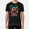 Rainbow Octopus Glow T Shirt Tie Dye Electric Lightning Blue Dark Glow Deep Water Night Kraken Tshirt Unisex Cotton Tees Harajuku