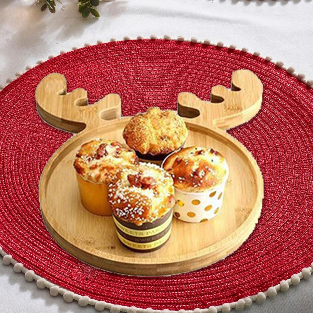 Kerst Borrelplank Houten Feestelijke Fruitplateau Borrelplank Herbruikbaar Servies Feestelijk Serveergerei Voor Hapjes Diner Salade