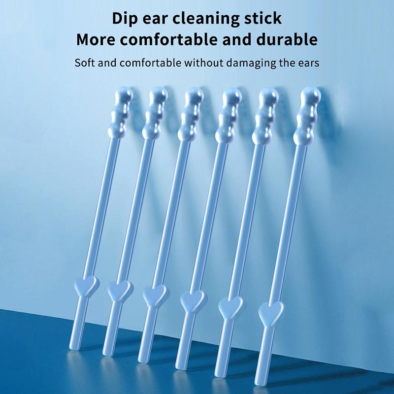 24Pcs/Box  Silicone Disposable Ear Swabs Soft Ear Cleaner Sticky Ear Swabs Sticky Earwax Remover Stick Adults