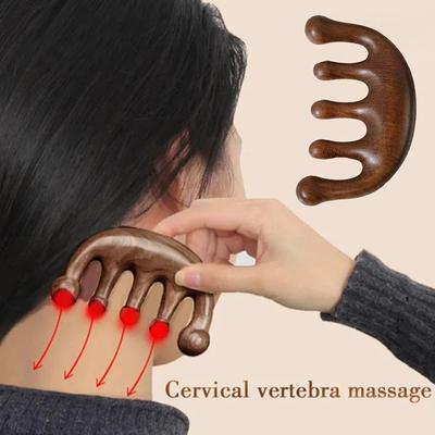 Großer Fünf-Zähne-Massagekamm Kopftherapie Meridiankamm 7-Klauen-Kopfschaber und Muskelberuhigungsgerät Meridian-Ziehen Kunststoffe