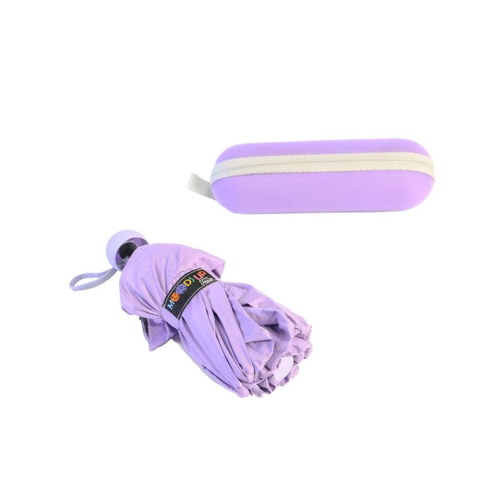 Biggdesign Moods Up Purple Mini Umbrella, Manual Open-Close, Windproof, Compact Size, Stylish Design