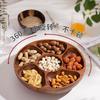 Solid Wood Fruit Tray for Living Room Tea Table Unique Decor Snack Dish Nut Organizer Chinese Storage Tray