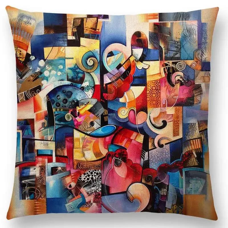 Neue Malerei im abstrakten Stil Skulptur Mysteriöses Muster Kissenbezug Sofa Zierkissenbezug