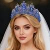 Wedding Hair Tiara Crystal Bridal Princess Pageant Crown Diamond Veil Hair Jewelry Headpiece