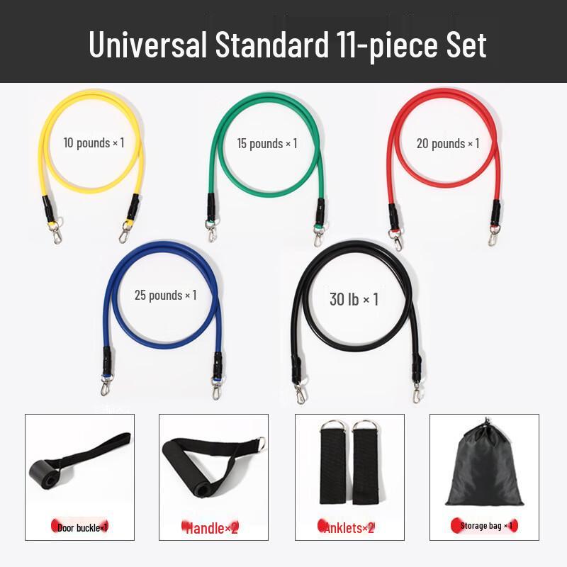 11-Piece Fitness Resistance Band Set