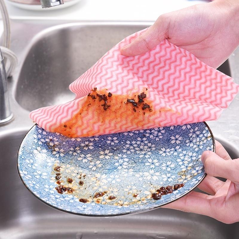 Buy Kitchen Scouring Pad Cloth Absorbent Dish Towel Napery Cleaning