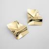 Übertriebene goldene, quadratische, unregelmäßige Zinklegierung mit Spiegel, große Ohrringe für Damen, Punk-Ohrringe, Statement-Ohrschmuck, Geschenk für Paare