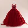 Stylish Princess Fluffy Yarn Evening Dress for Girls – Perfect for Catwalk, Hosting, or Piano Performances