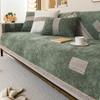 Solid Color Chenille Sofa Cushion All-Season Non-Slip Fully Enclosed Non-Slip Anti Cat Scratch Seat Cover Machine Washable