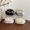 Muscheltasche, Damentasche, Umhängetasche, Handytasche, Handtasche mit Perlenverschluss