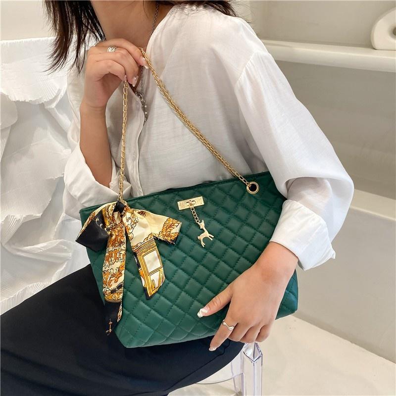 Bag Women S Bagnewest Korean Version Single Shoulder Messenger Bag Leisure Xiaolu Lingge Underarm Bag Silk Scarf Postman Bag