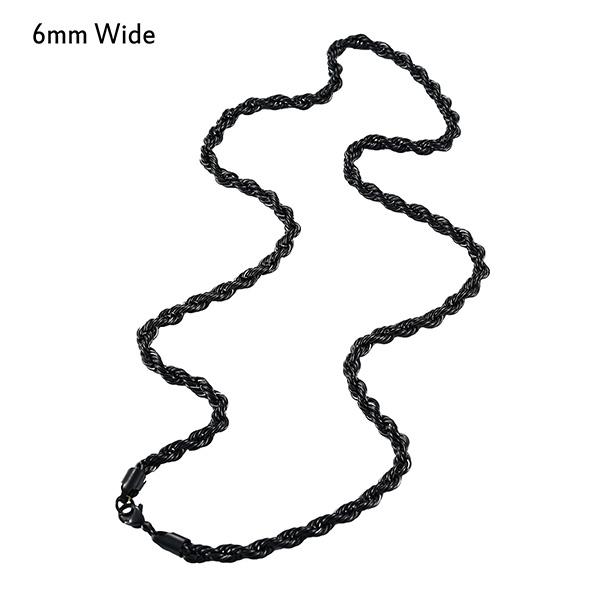 5 Colors Stainless Steel Twist Rope Chain Necklace for Women Men Black/Silver/Gold Color Plated Choker Metal Fashion Jewelry