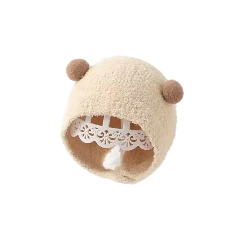 Ciepły i Uroczy Swetrowy Kapelusz dla Niemowląt z Ochroną Uszu - Jesień/Zima Modny Jednolity Kolor dla Chłopców i Dziewczynek