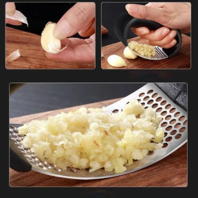 Stainless Steel Garlic Press Crusher Manual Garlic Mincer Chopping Garlic Tool  Garlic Crusher  Fruit Vegetable Tools Kitchen Accessories Gadget