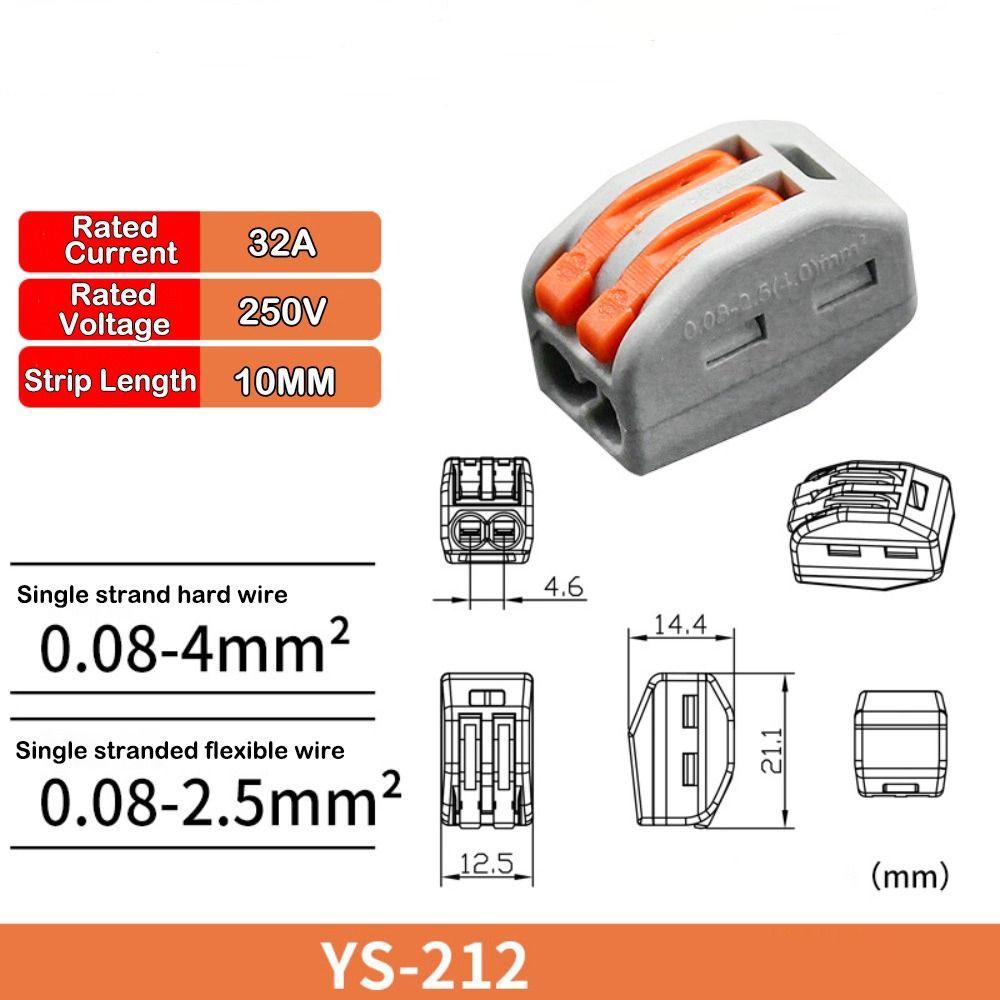 Universell hurtigrekkeklemme Mini Compact Elektriske koblinger Elektriske