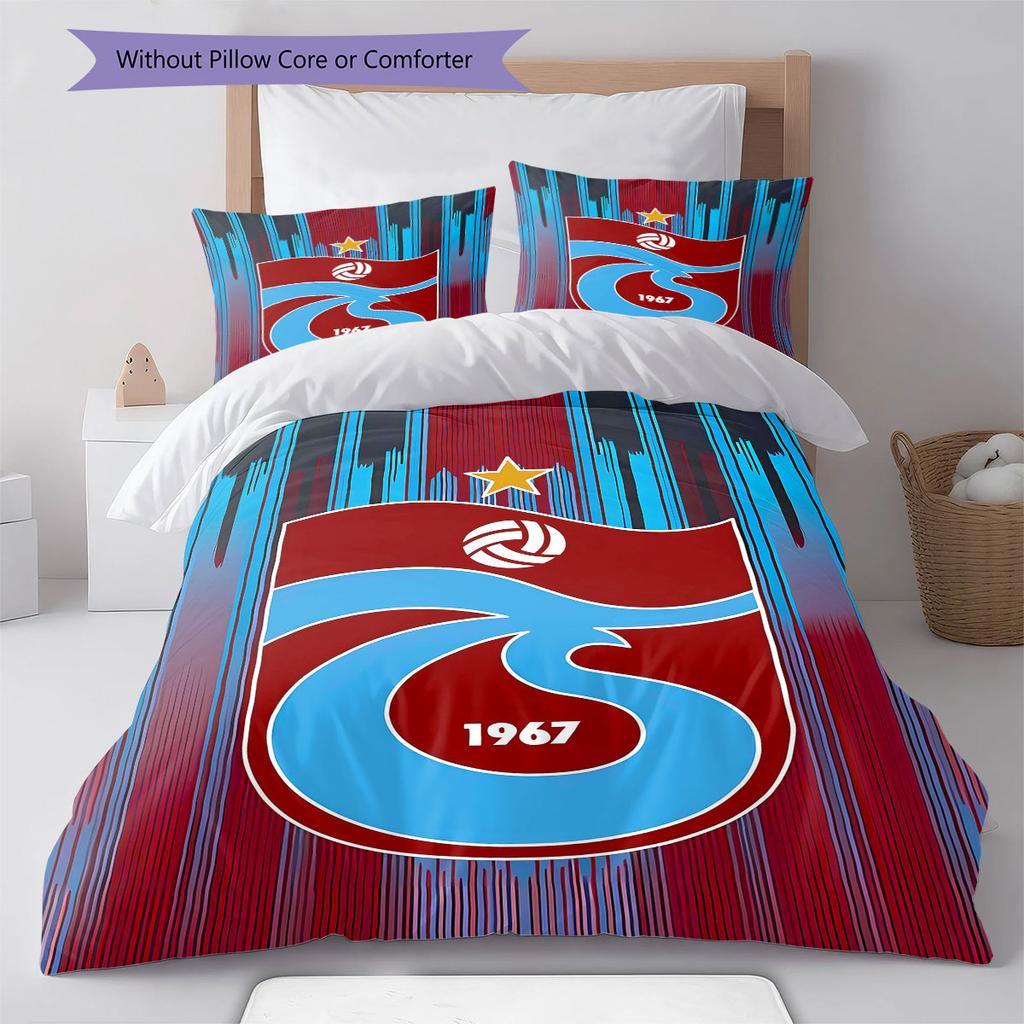 Biancheria da letto con motivo Trabzonspor, Set piumone Copripiumone Federa Regalo di compleanno per la casa(1 * copripiumino + 2 * federa, senza nucleo)