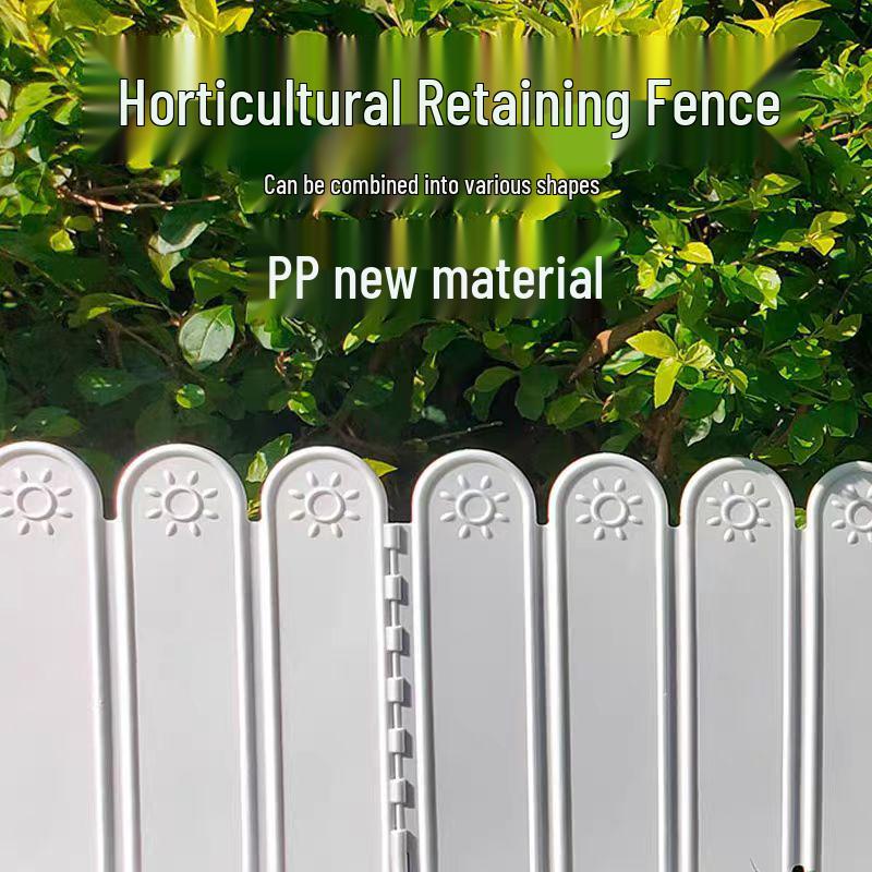 Country Style Plastic Garden Fence & Trellis - Flower Bed Enclosure and Picket Barrier