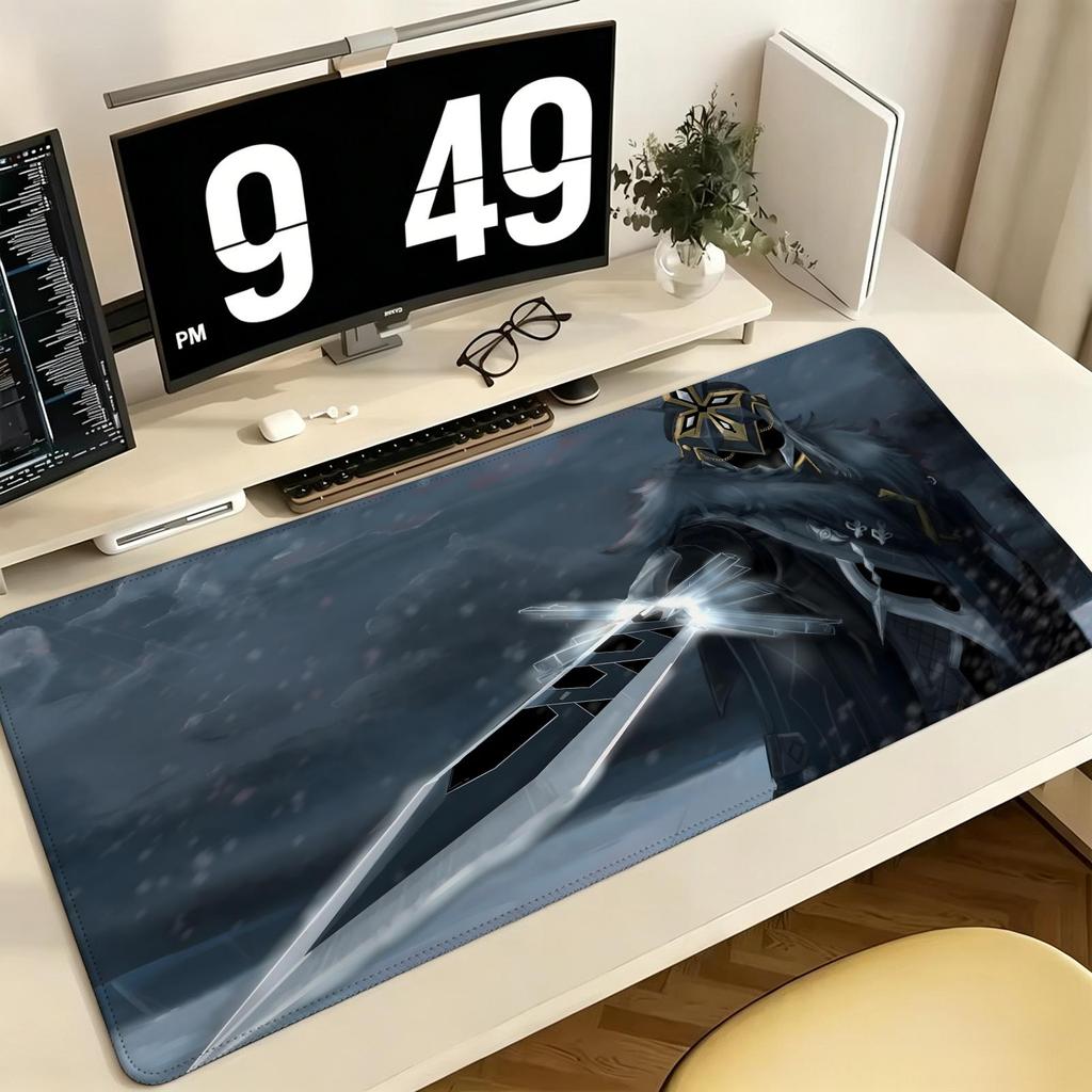 Genshin Impact Il Capitano Pro ESports Gaming-Mauspad Extra Groß Rutschfest Genähte Kante Tastatur Laptop Schreibtischmatte Für PC-Gamer