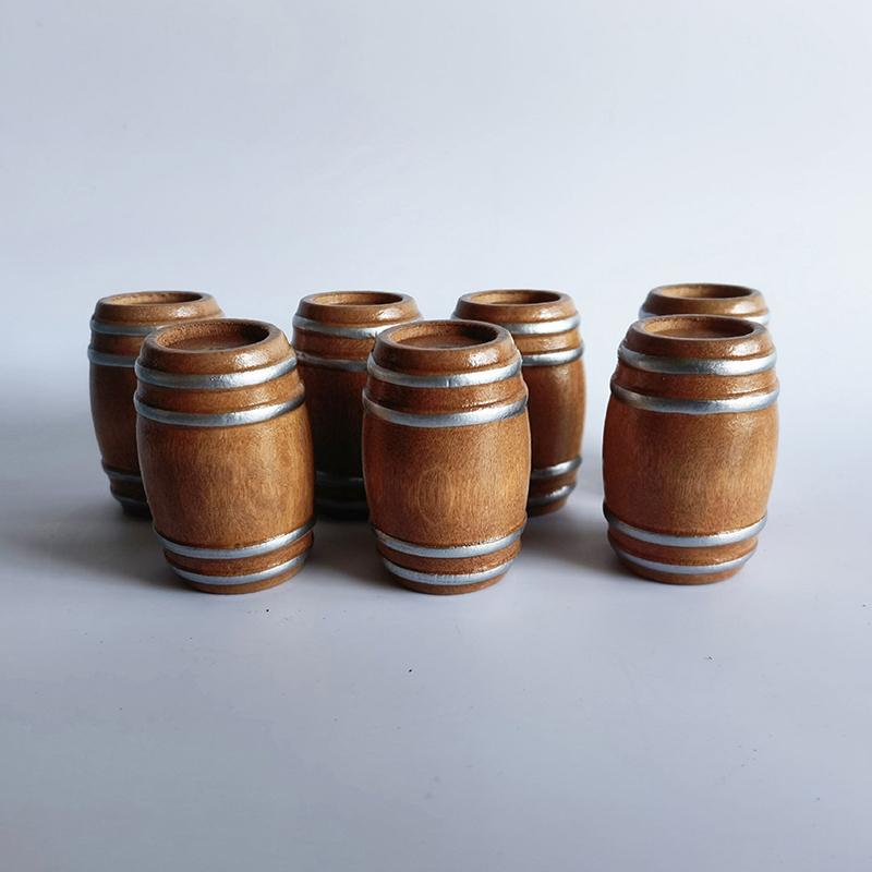 1:12 Minuscole Botte di Legno per Vino Rosso Mini Fusto di Legno Birra Design Carino ed Elegante per Accessori Decorativi Casa delle Bambole