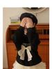 Girls' Bow Long Sleeve Round Neck Sweatshirt - Sweet Autumn/Winter Casual Top