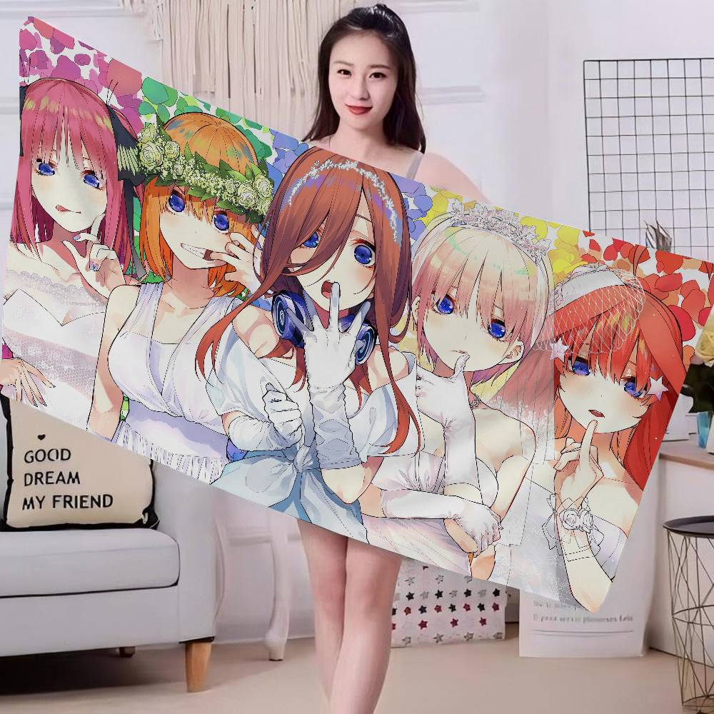 The Quintessential Quintuplets Anime Microfiber Beach Towel Absorbent Quick dry Yoga Swimming Resort Mountain Climbing Towel