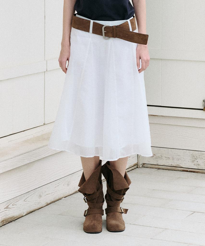 Lora Lora Midi Flare Skirt White