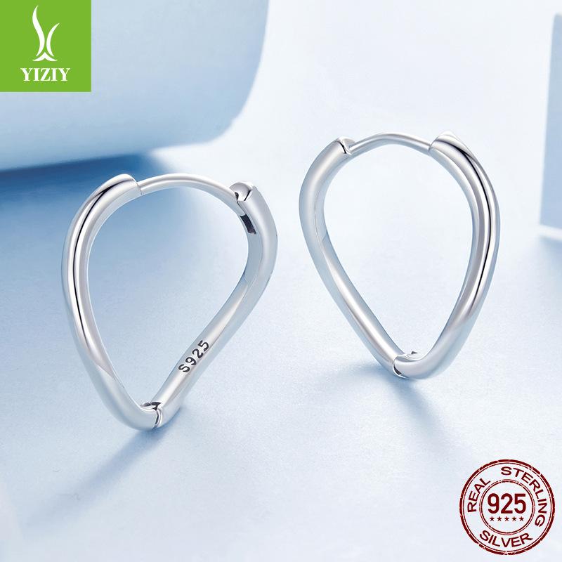 S925 Sterling Silver Wavy Line Ear Buckle, Simple And Exquisite Sterling Silver Whole Body Earrings Earrings