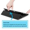 Custom Protective PU Leather Tablet Cover Case for iPad 9.7 Inch 5th/6th Gen Folio Stand Business Pencil Holder Trifold Stand