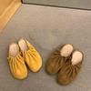 2025 Women's Summer Pleated Half Slippers: Versatile Lazy Sandals