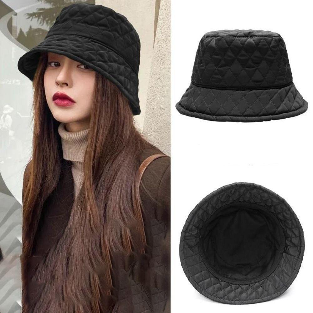 

Solid Color Basin Hat Waffle Panama Caps Cute Bucket Hats Women s бежевий